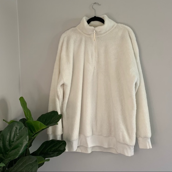 aerie Tops - NWOT Aerie American eagle sherpa quarter zip sweater jacket